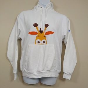 Toys R Us Geoffrey The Giraffe Hoodie White SZ L